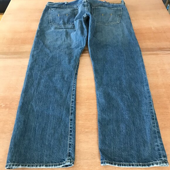 Polo Ralph Lauren Jeans Men 38x30 Blue Mid Rise Medium Wash Stretch - Picture 2 of 12